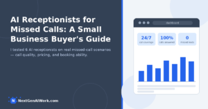 AI receptionist for missed calls for small business — buyer guide comparing 6 AI phone answering services on pricing and call quality -->