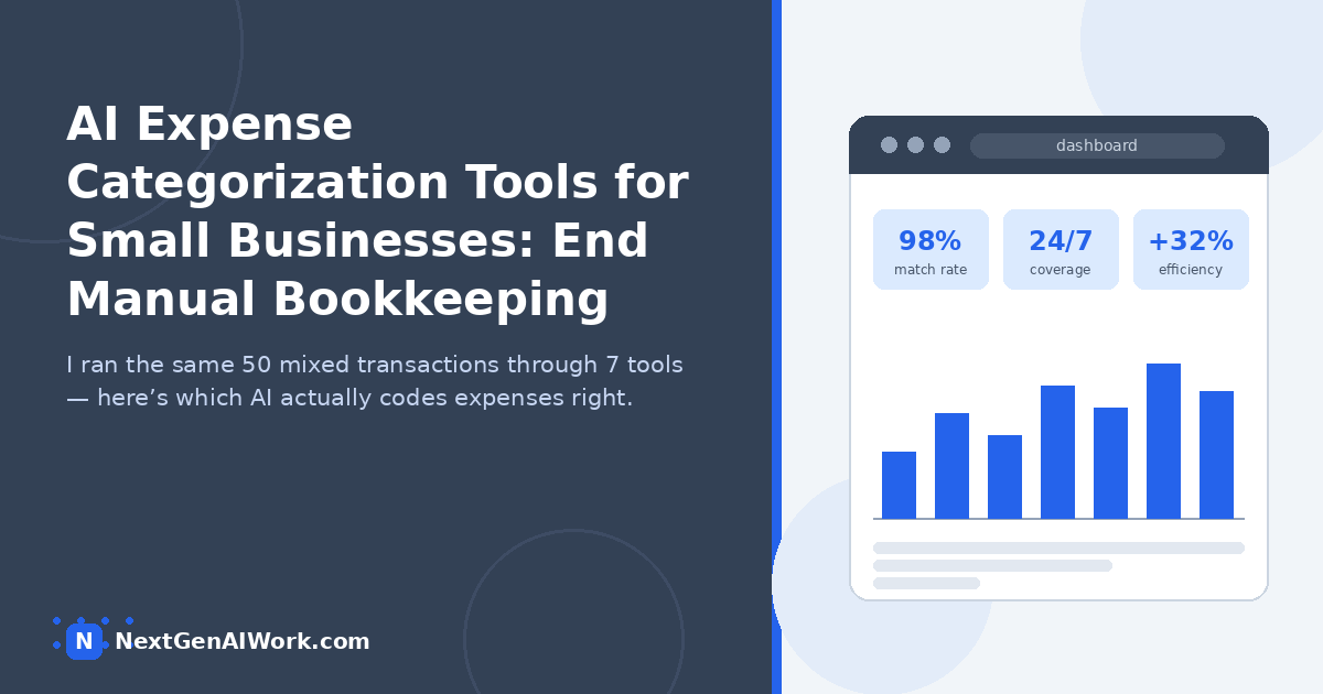 AI expense categorization tools for small businesses tested hands-on — comparing 7 tools on categorization accuracy, receipt handling, and pricing -->
