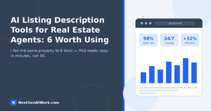AI listing description tools for real estate agents tested on the same property — comparing MLS-ready copy quality, tone options, and pricing -->
