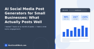 AI Social Media Post Generators for Small Businesses: What Actually Posts Well
