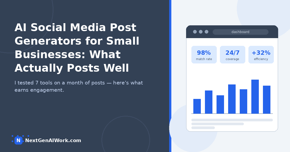 AI Social Media Post Generators for Small Businesses: What Actually Posts Well