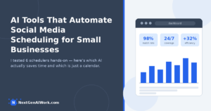 AI tools that automate social media scheduling for small businesses — 6 schedulers tested on captions, AI scheduling, analytics, and pricing -->