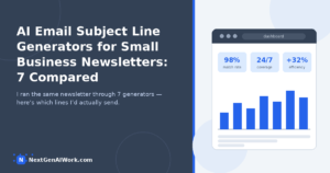 AI email subject line generators for small business tested hands-on — comparing 7 tools on open-worthy subject lines for newsletters -->