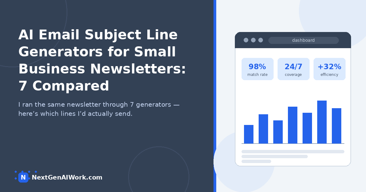 AI email subject line generators for small business tested hands-on — comparing 7 tools on open-worthy subject lines for newsletters -->